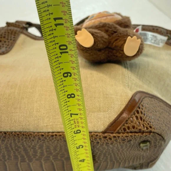 Coldwater Creek Purse with Free Charm Tan Beige Brown Tote Bag Handbag Womens‎ - Picture 8 of 12